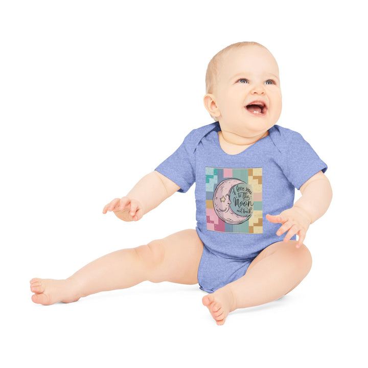 Baby Organic Short Sleeve Bodysuit - Love You To The Moon and Back