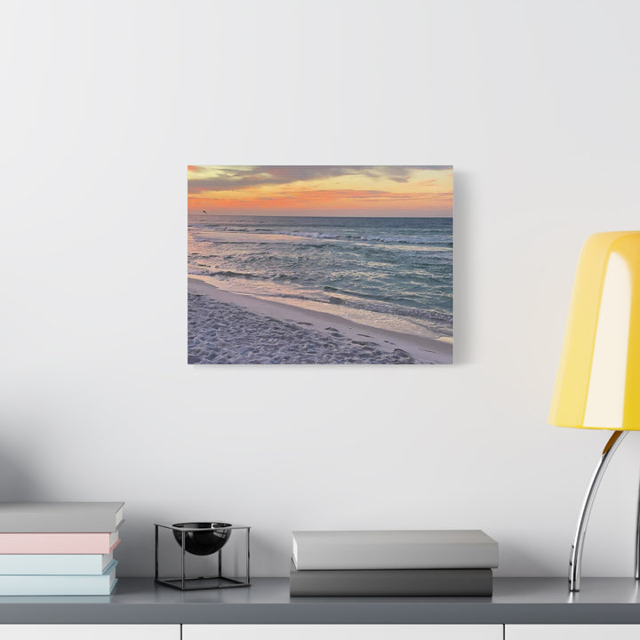 Sunset Beach Matte Stretched Canvas Wall Art