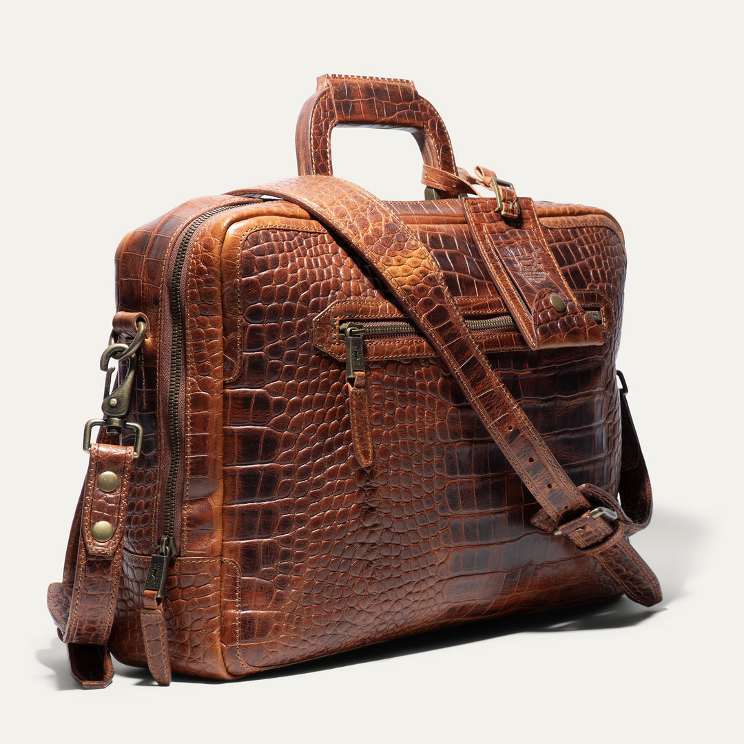 The Continental Briefcase – Premium Italian Leather Laptop Briefcase
