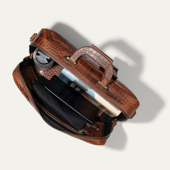 The Continental Briefcase – Premium Italian Leather Laptop Briefcase