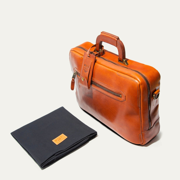 The Continental Briefcase – Premium Italian Leather Laptop Briefcase