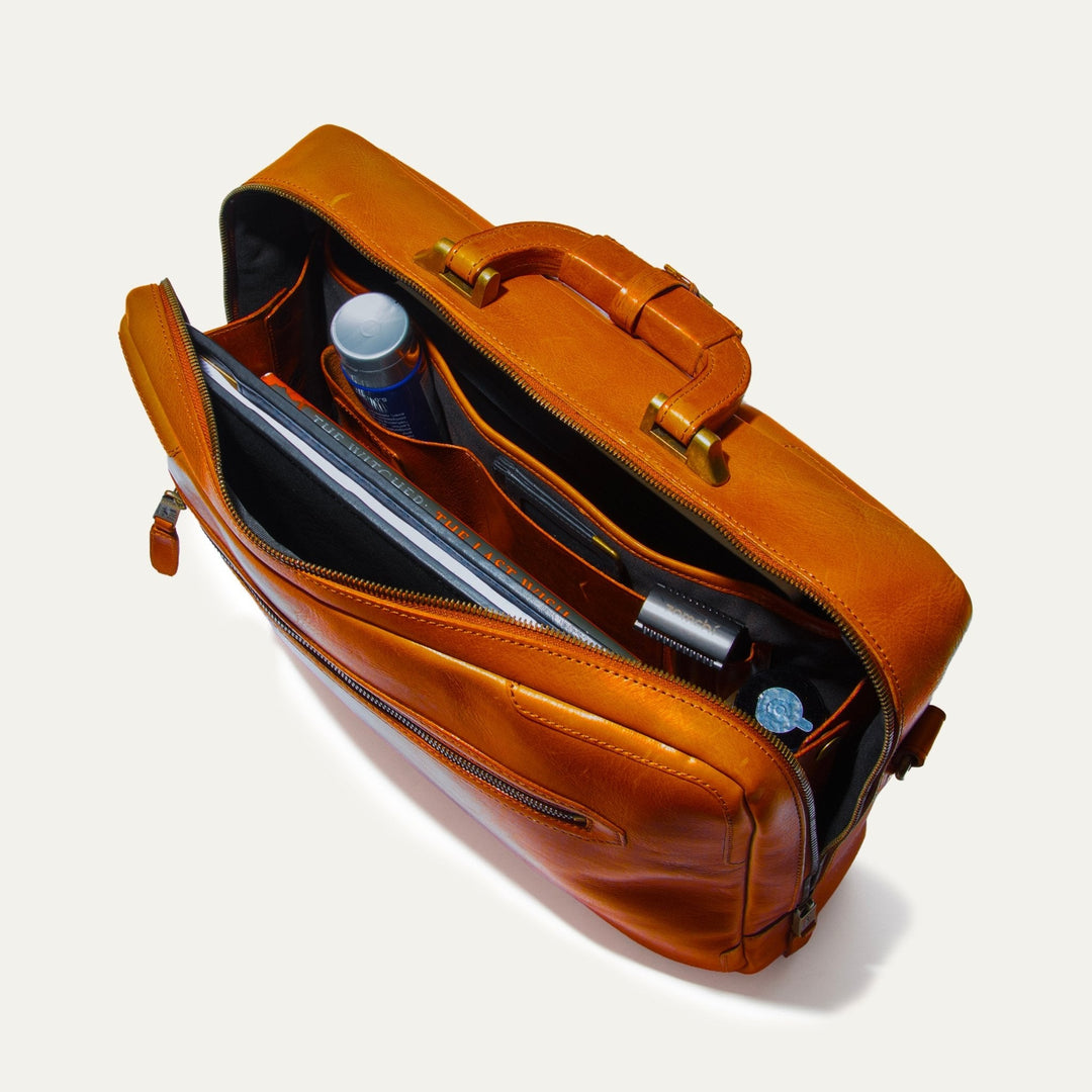 The Continental Briefcase – Premium Italian Leather Laptop Briefcase