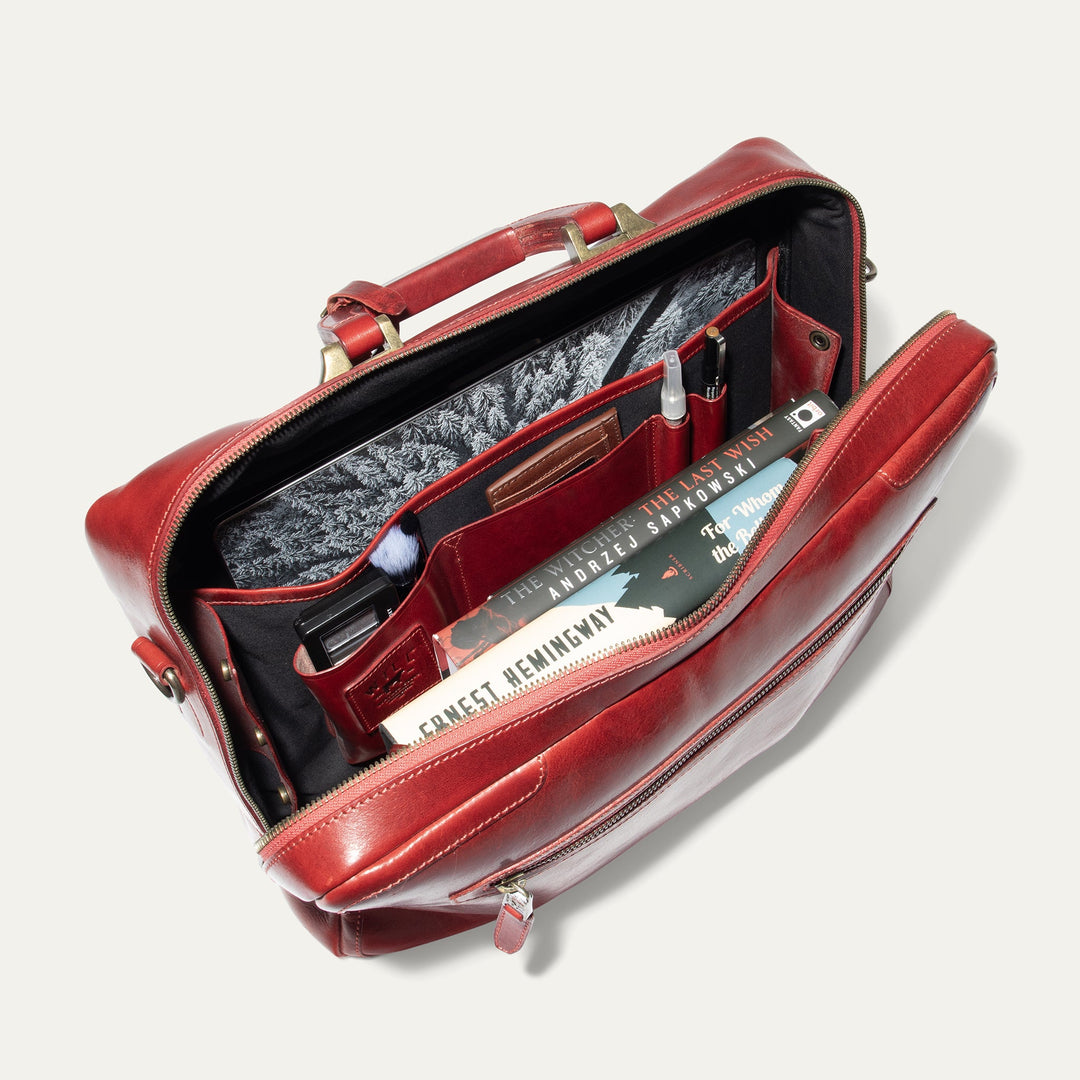 The Continental Briefcase – Premium Italian Leather Laptop Briefcase