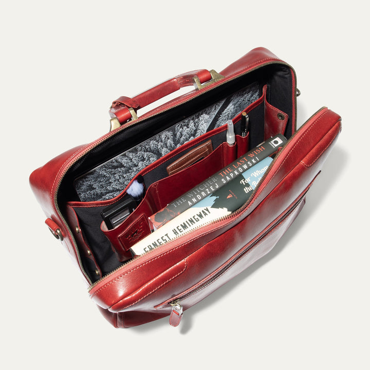 The Continental Briefcase – Premium Italian Leather Laptop Briefcase