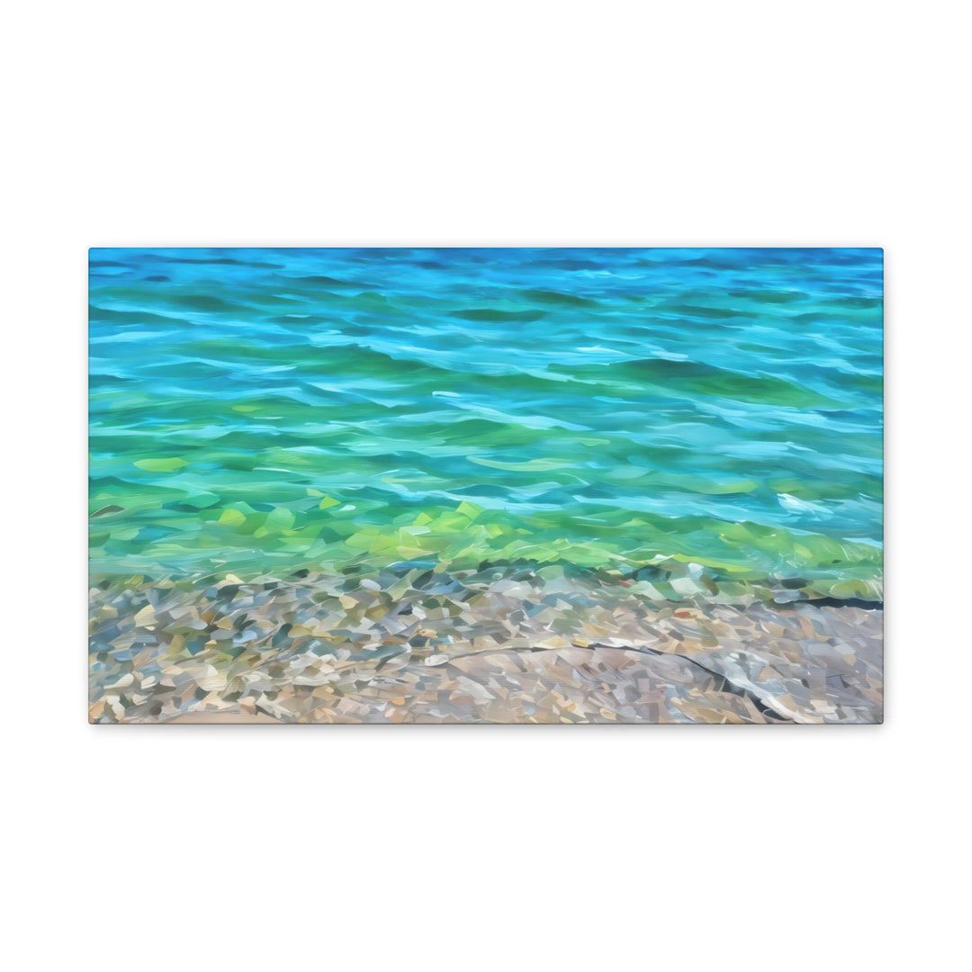Coastal Serenity Seascape Canvas Art Print