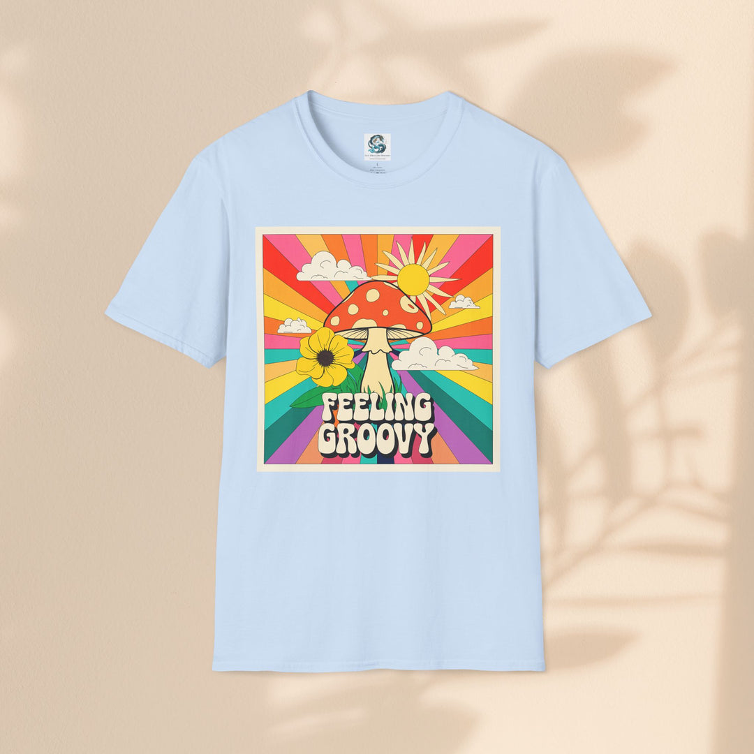 Feeling Groovy Unisex T-Shirt - Retro Mushroom Design