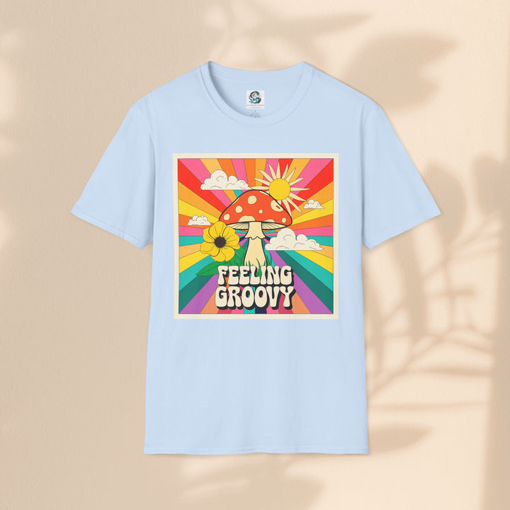Feeling Groovy Unisex T-Shirt - Retro Mushroom Design