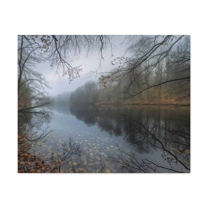 Foggy River Landscape Canvas Print – Nature Wall Art