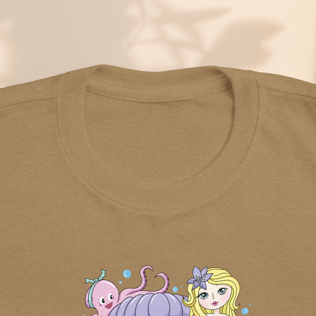 Age 6 Toddler Tee with Mermaid & Octopus Design - Birthday Celebration, Gifts for Ages 6