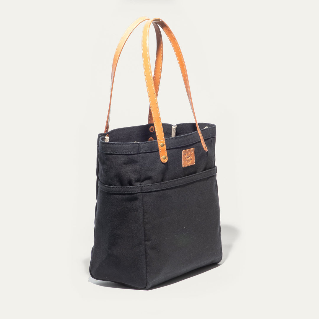 Waxed Canvas Work Tote – Water-Resistant Canvas & Leather Bag
