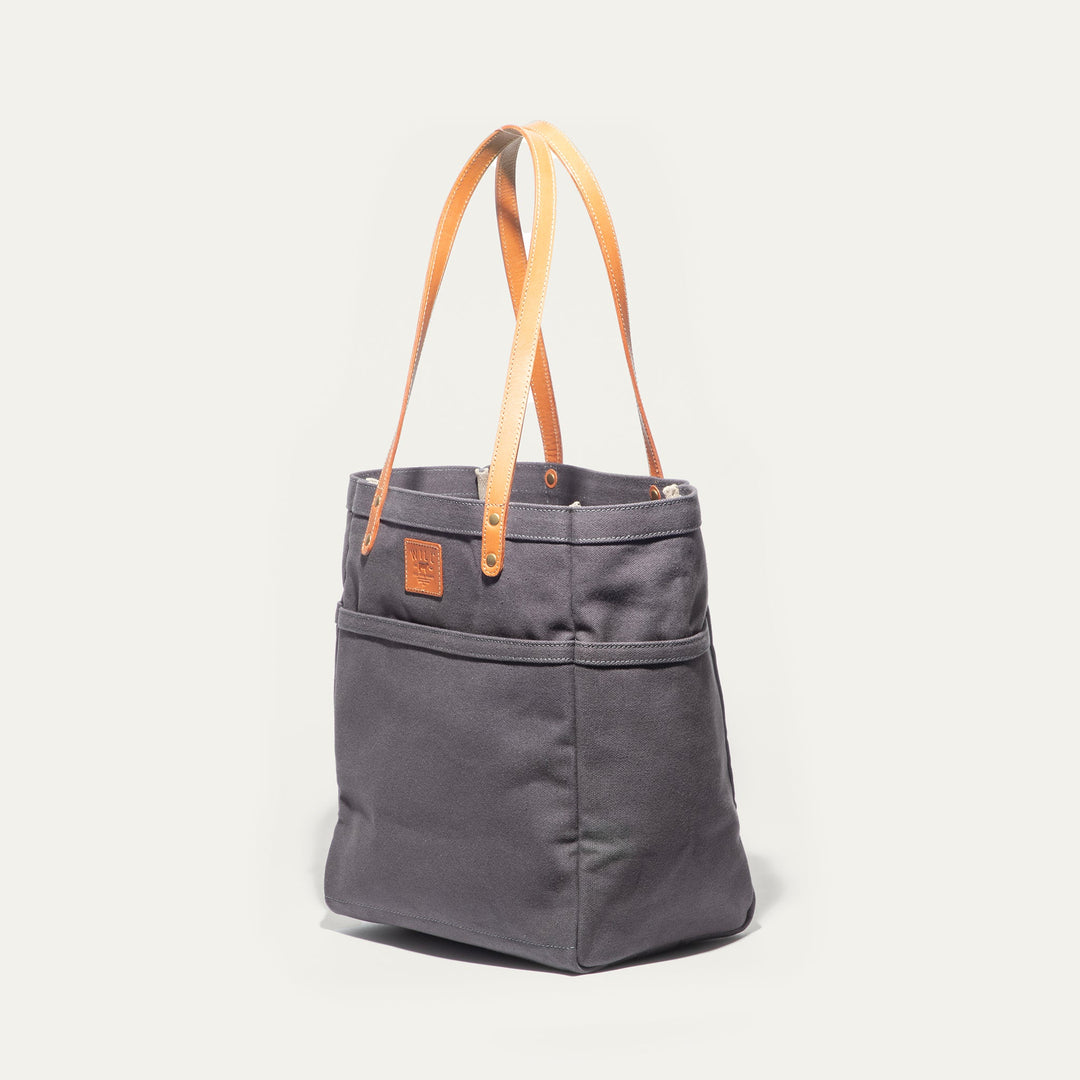 Waxed Canvas Work Tote – Water-Resistant Canvas & Leather Bag