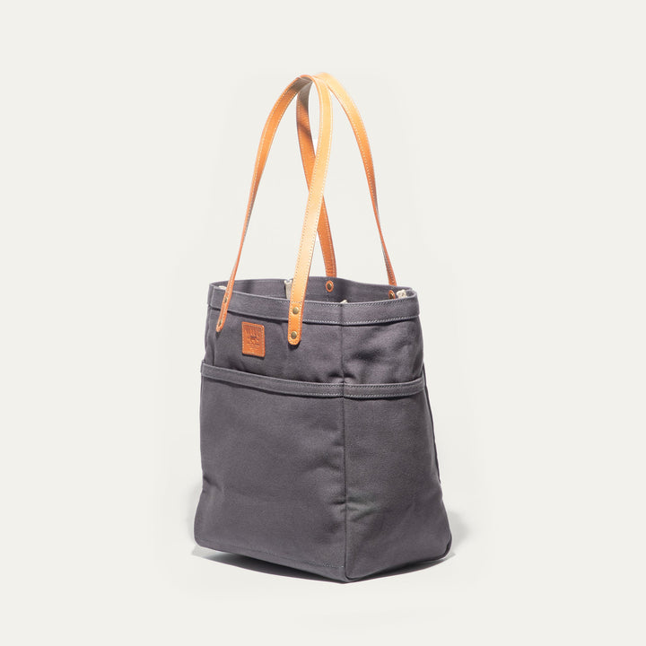Waxed Canvas Work Tote – Water-Resistant Canvas & Leather Bag