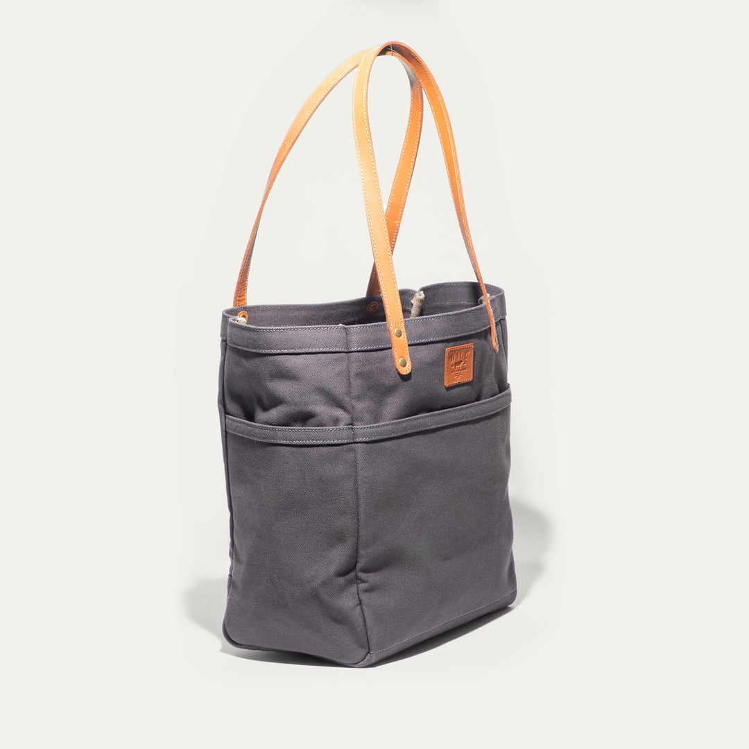 Waxed Canvas Work Tote – Water-Resistant Canvas & Leather Bag