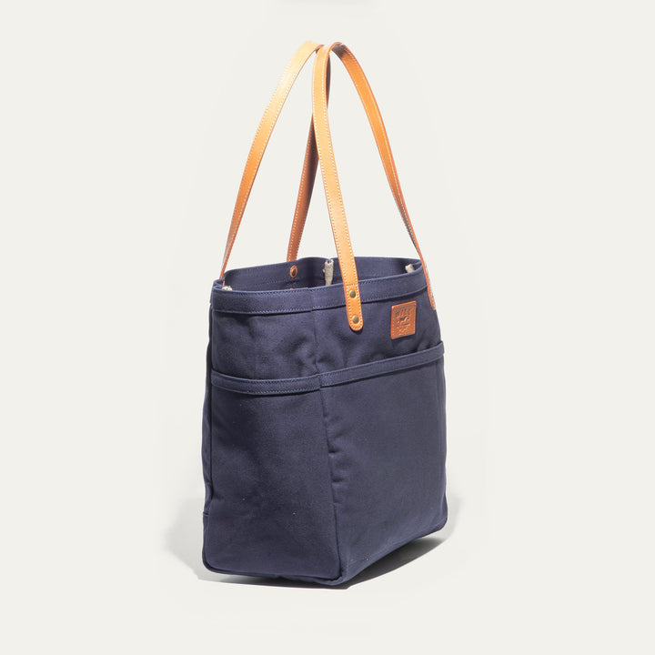 Waxed Canvas Work Tote – Water-Resistant Canvas & Leather Bag