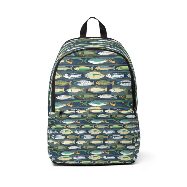 Unisex Fabric Backpack - Fish Line