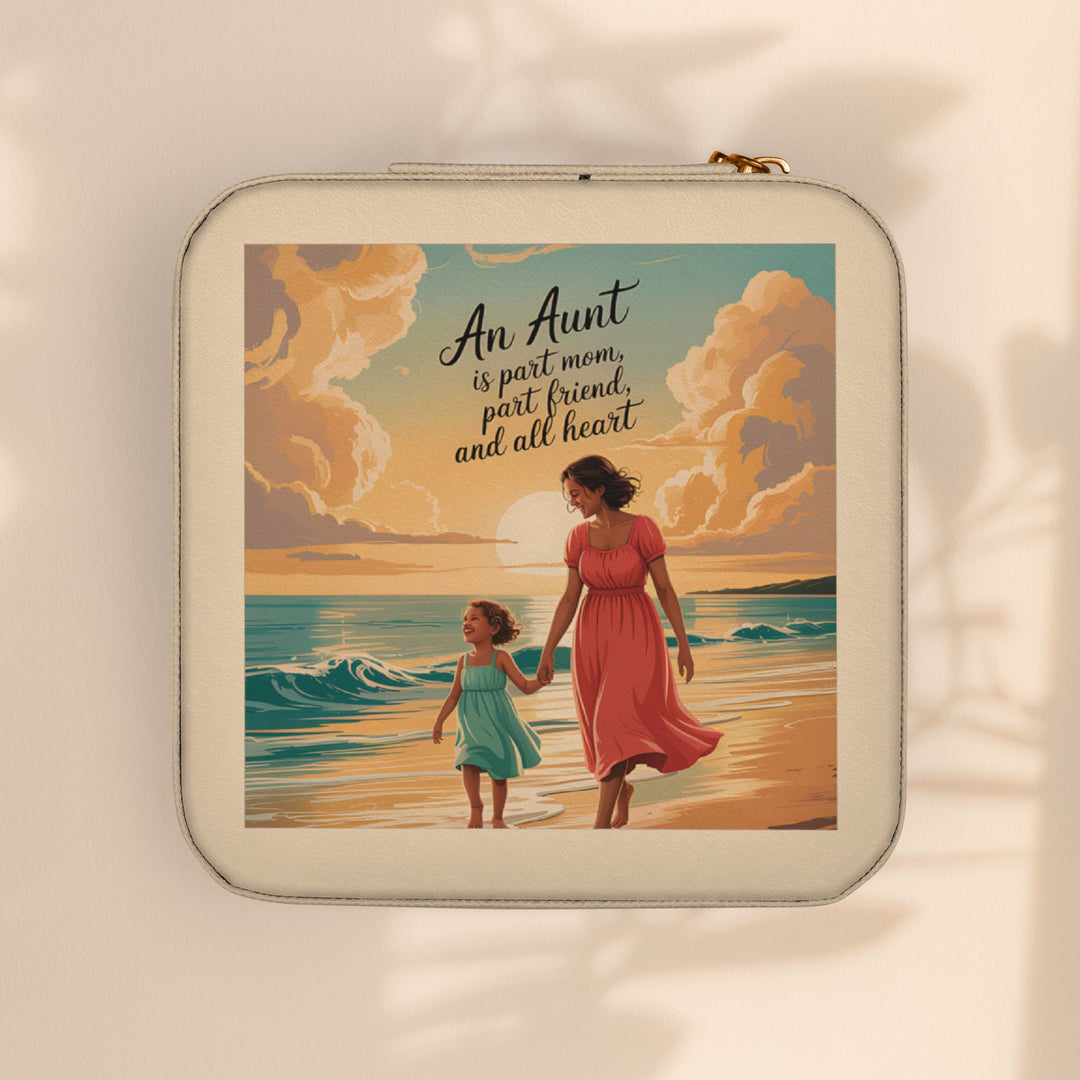 Jewelry Travel Case — 'Aunts Are All Heart'