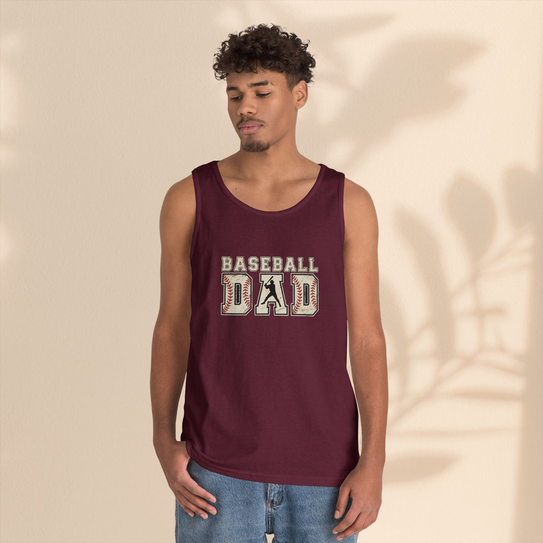 Baseball Dad Unisex Heavy Cotton Tank Top - Perfect for Summer BBQs and Game Days