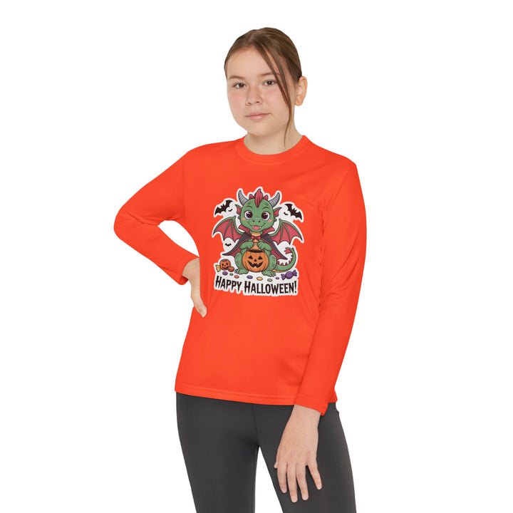 Halloween Youth Long Sleeve Tee, Cozy Tee for Kids, Spooky Costume Alternative, Perfect for Halloween Parties, Trick-Or-Treating
