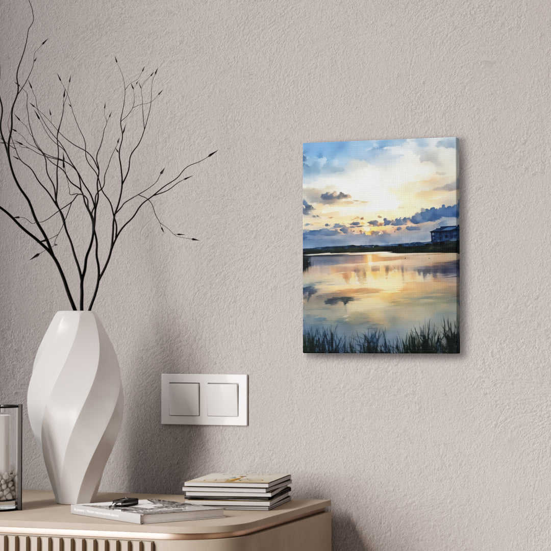 Serene Sunset Landscape Canvas Wall Art