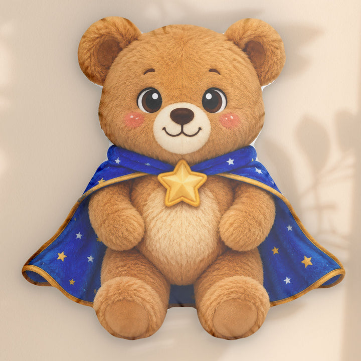 Brave Buddies Starry Cape Ben Bear Pillow