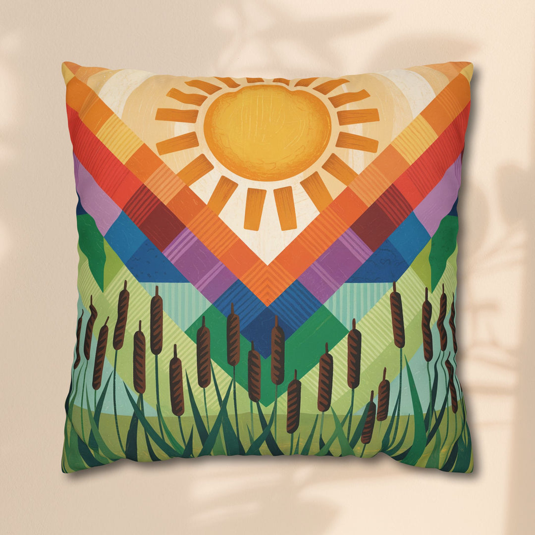 Seminole Sunburst - Vibrant Sunburst Decorative Pillowcase