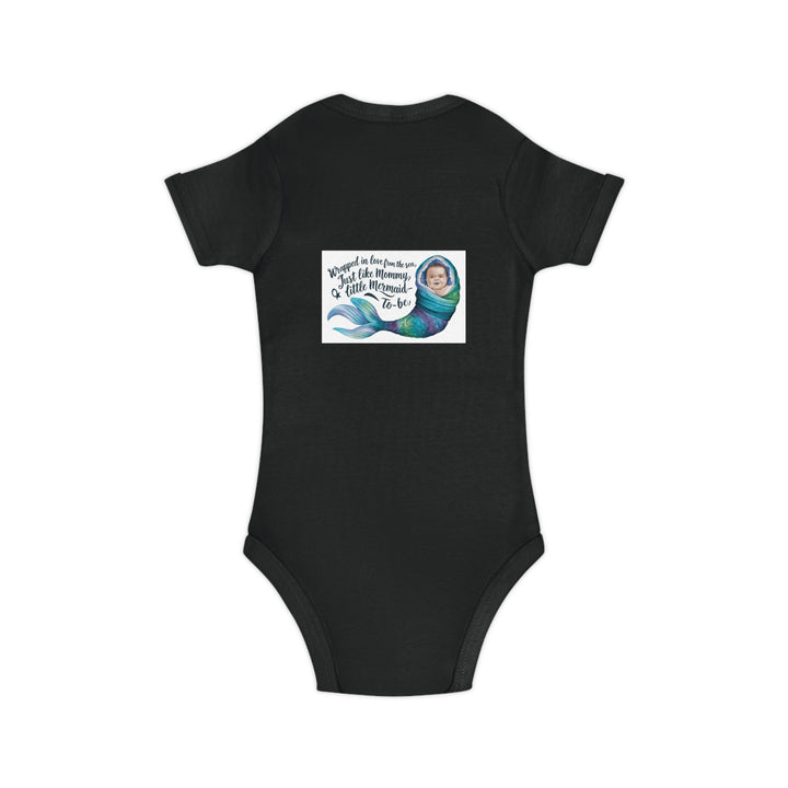 Combed Cotton Baby Bodysuit - Little Mermaid To Be