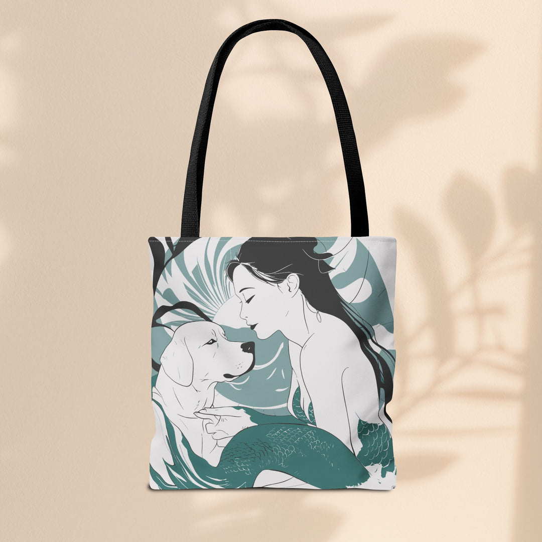 Tote Bag  - Japanese Mermaid with Dog