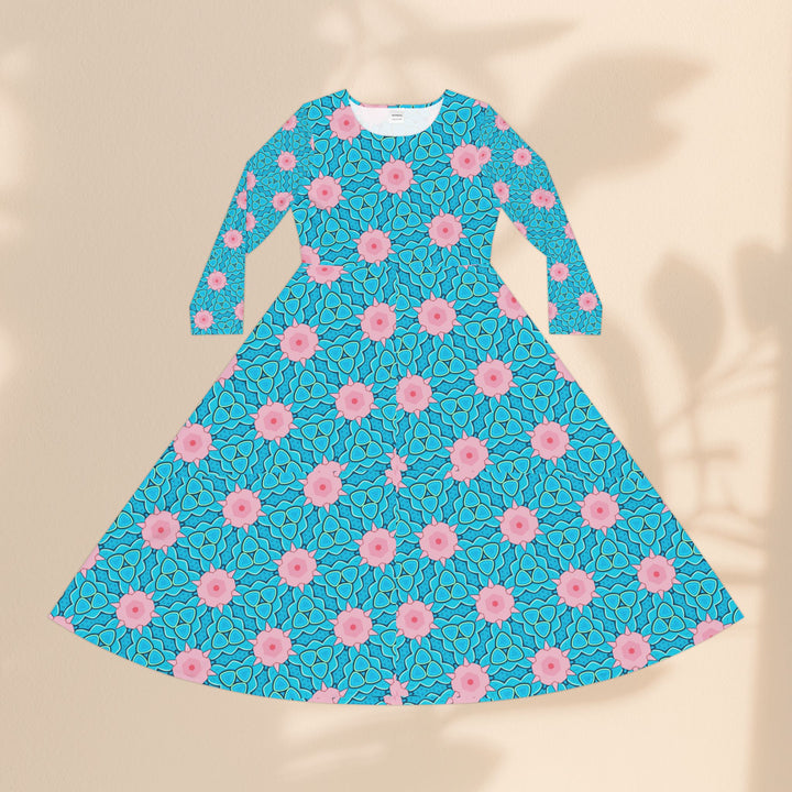 Long Sleeve Dance Dress - Mermaid Garden