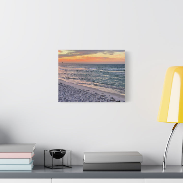 Sunset Beach Matte Stretched Canvas Wall Art