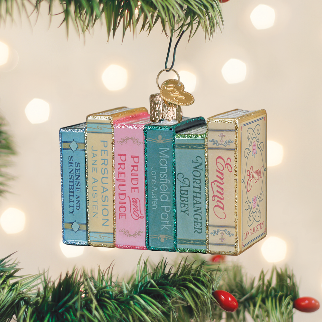 Jane Austen Books Christmas Ornament – Literary Gift for Readers