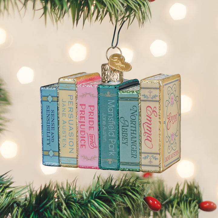 Jane Austen Books Christmas Ornament – Literary Gift for Readers