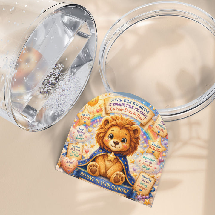 Brave Buddies Lion Courage Snow Globe for Kids