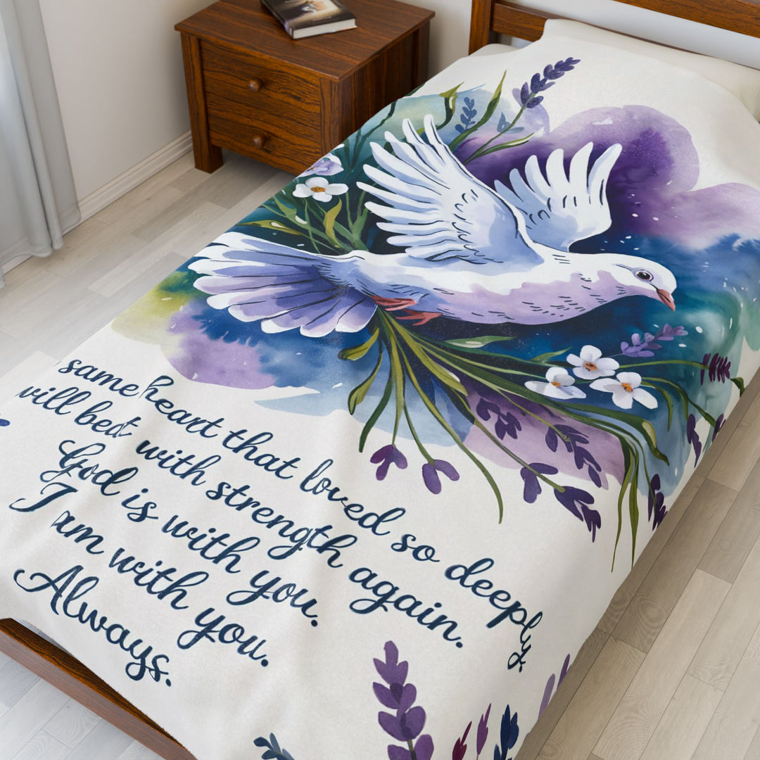 “The Same Heart” Velveteen Plush Blanket – For Strength, Healing & Love