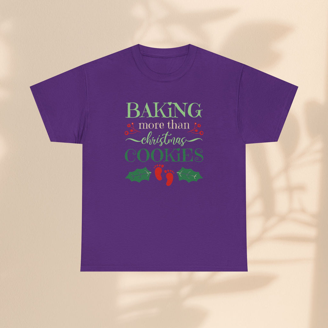 Baking More Than Christmas Cookies – Unisex Heavy Cotton Holiday Tee