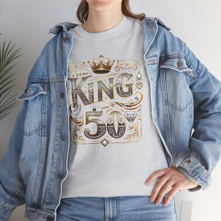 Royal 50th Birthday Tee, Vintage King Shirt, Men’s Birthday Gift, Celebrate 50 Years, Custom Graphic T-Shirt, Fun Party Top