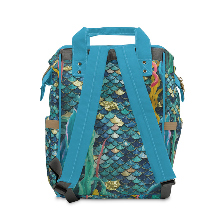 Multifunctional Diaper Backpack - Mermaid Scale Party