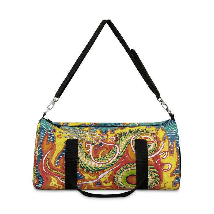 Dragon Swirl Duffel Bag – Fantasy Travel Gym Bag & Unique Weekender Gift