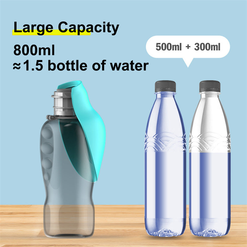 800ml Portable Dog Water Bottle | Leakproof Travel Water Dispenser