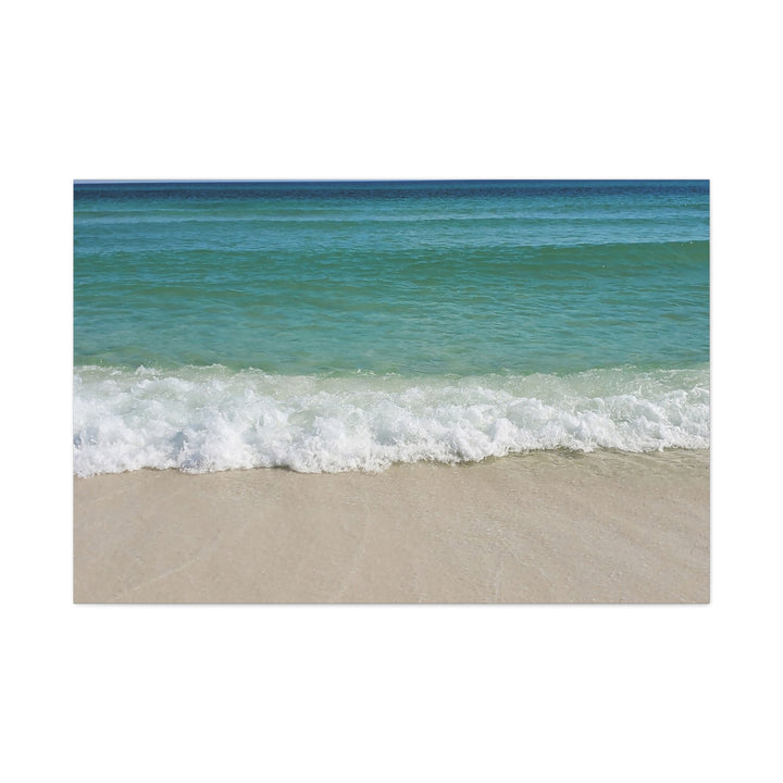 Beach Waves Matte Canvas Print – 1.25-Inch Stretched Seascape