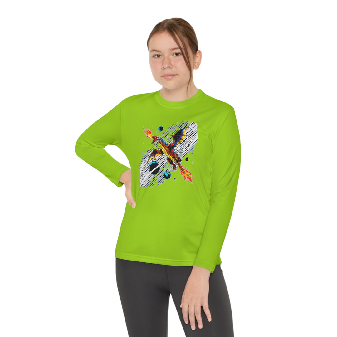 Youth Long Sleeve Competitor Tee - Galaxy Dragon