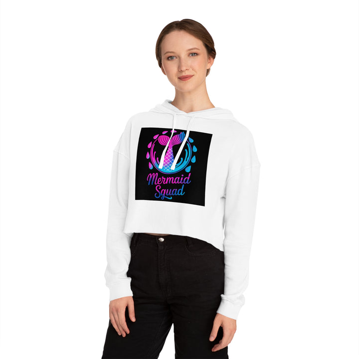 Women’s Cropped Hooded Sweatshirt - Mermaid Squad