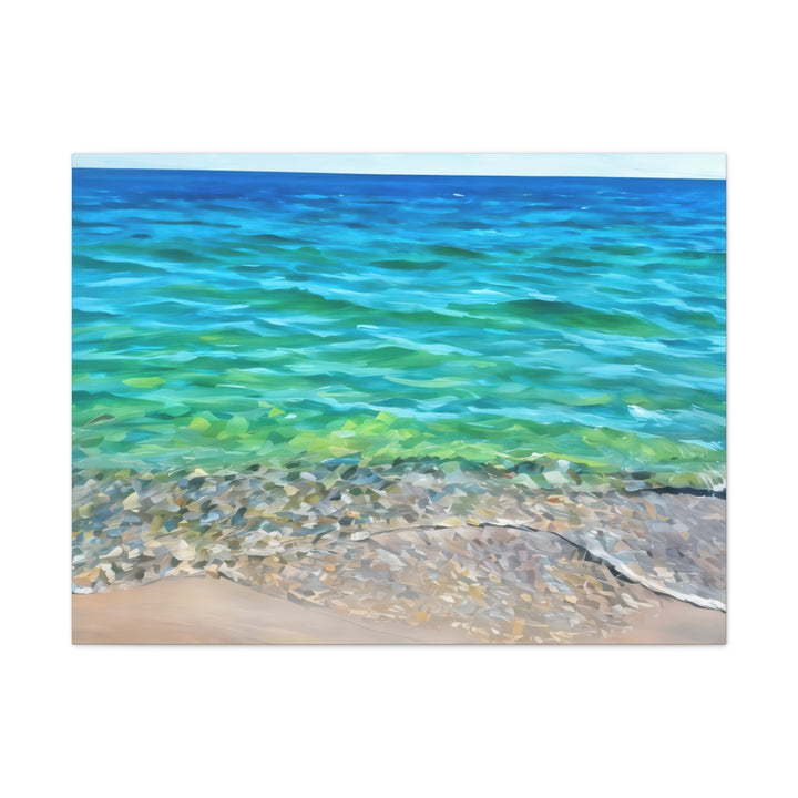 Coastal Serenity Seascape Canvas Art Print