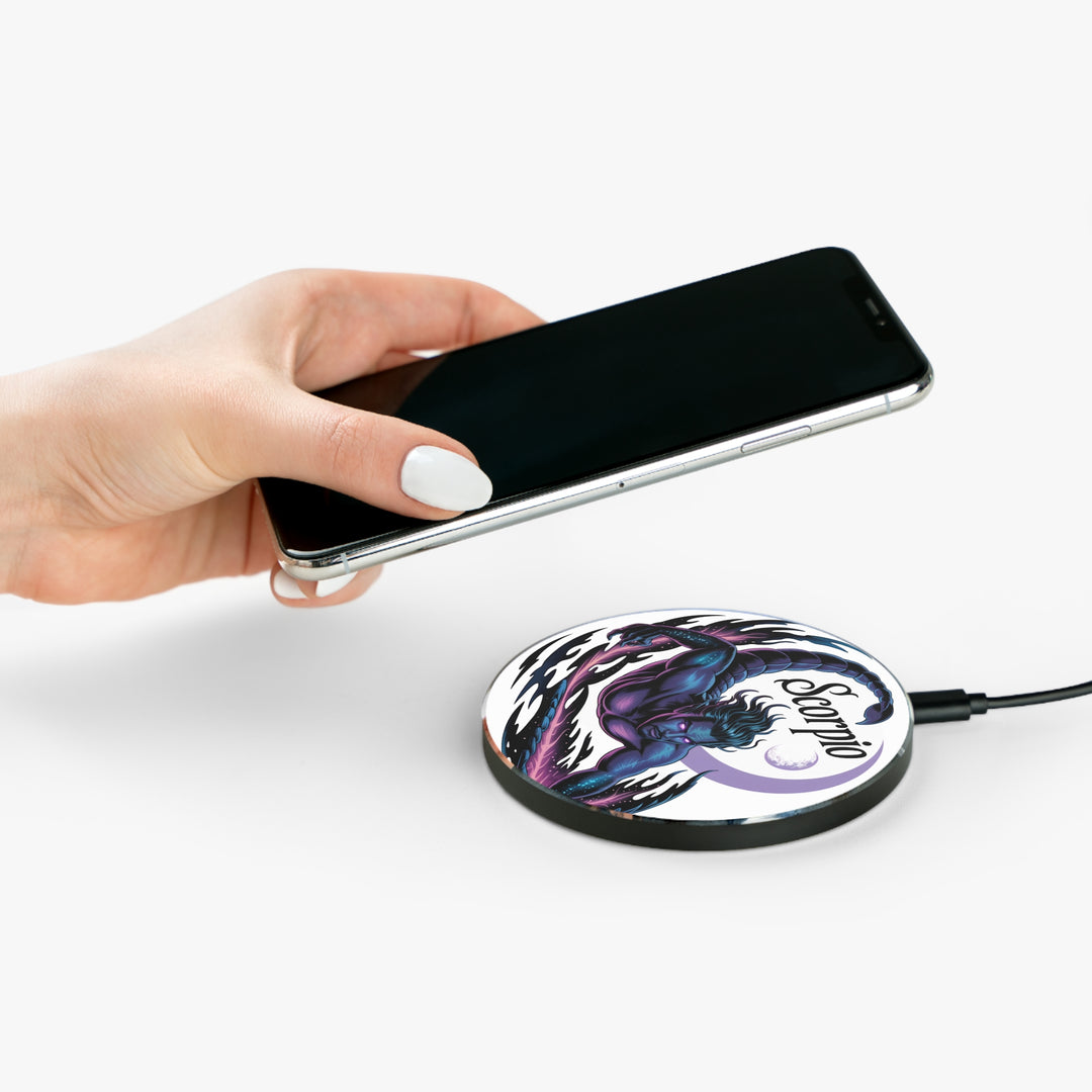 Astrological Scorpio Wireless Charger, Zodiac Gift for Astrology Lovers, Fast Charging Pad for Home, Birthday, and Holiday Decor
