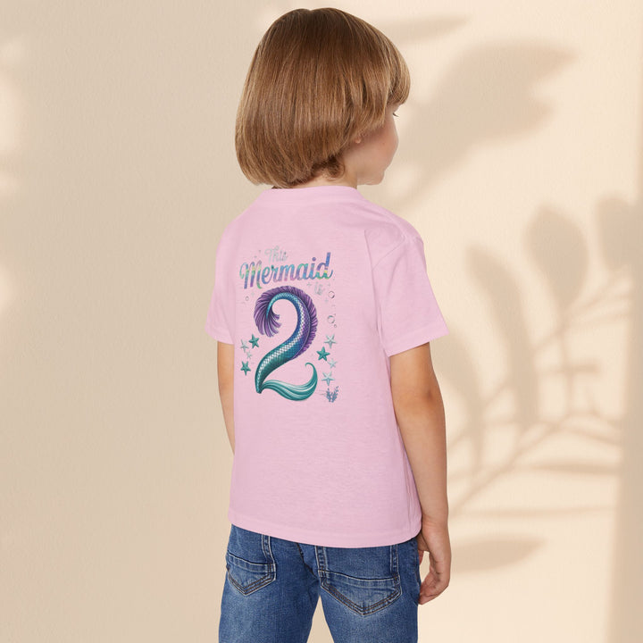 2 year old Mermaid Toddler T-Shirt | Cute Birthday Shirt, Kids Apparel, Toddler Gift, Mermaid Theme, Ocean Birthday Party