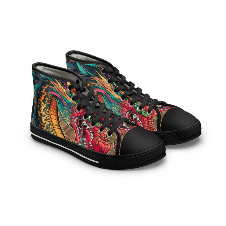 Women's High Top Sneakers - Fire Dragon