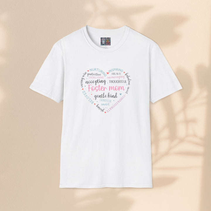 Foster Mom Heart T-Shirt - Unisex Softstyle Tee for Every Occasion