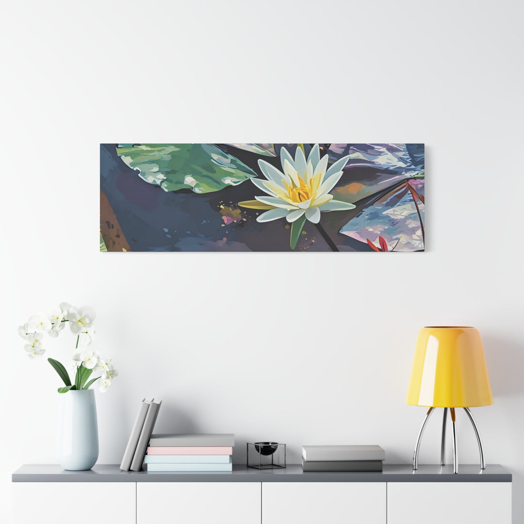 Water Lily Canvas Art Print – Nature Wall Décor