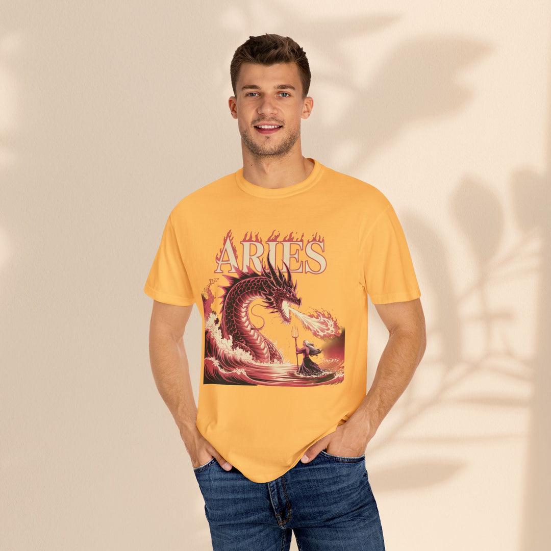 Aries Graphic T-Shirt: Unisex Astrology Tee, Zodiac Shirt for Birthdays & Everyday Wear, Perfect Gift for Aries Friends