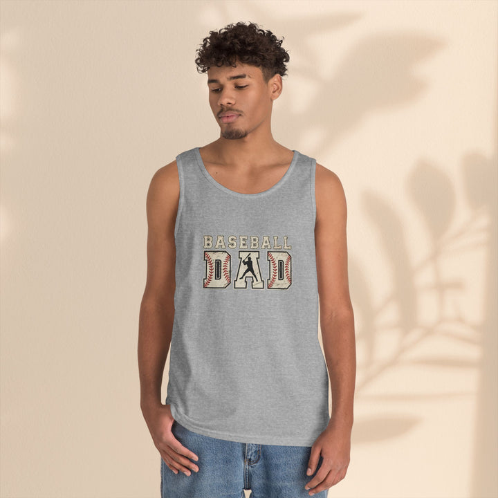 Baseball Dad Unisex Heavy Cotton Tank Top - Perfect for Summer BBQs and Game Days