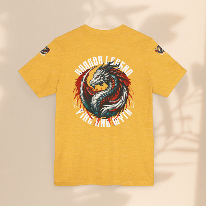 Unisex Jersey Short Sleeve Tee - Dragon Legend Fire and Myth